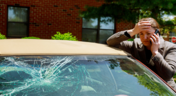 accident pare brise femme