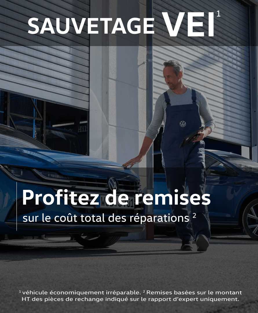 affiche sauvetage véhicule économiquement irréparable volkswagen